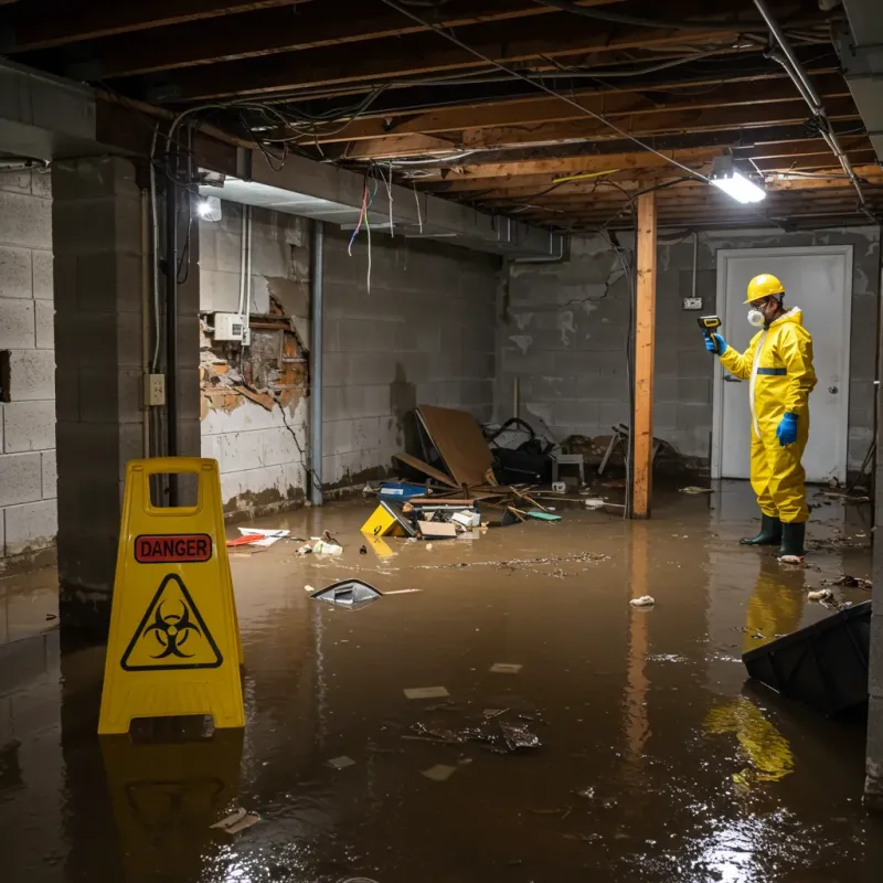 Flooded Basement Electrical Hazard in Henry County, AL Property